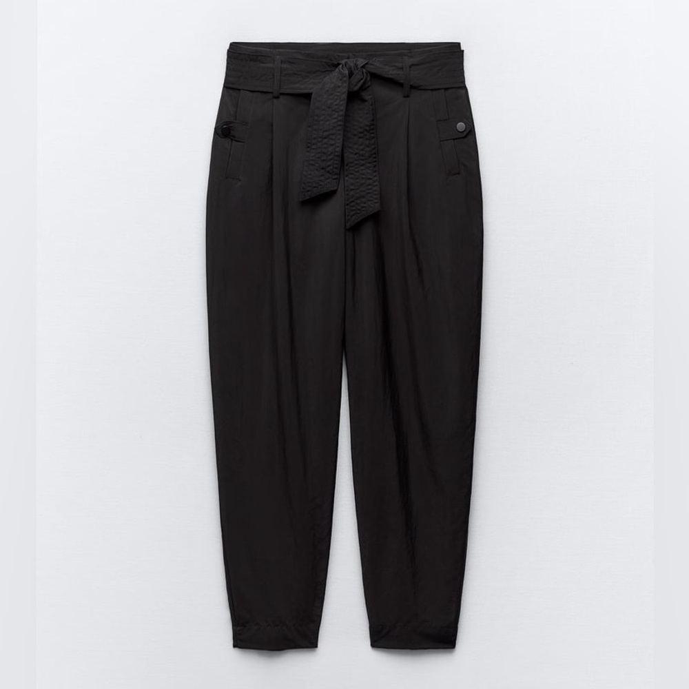 Zara Belted Paperbag Pants
